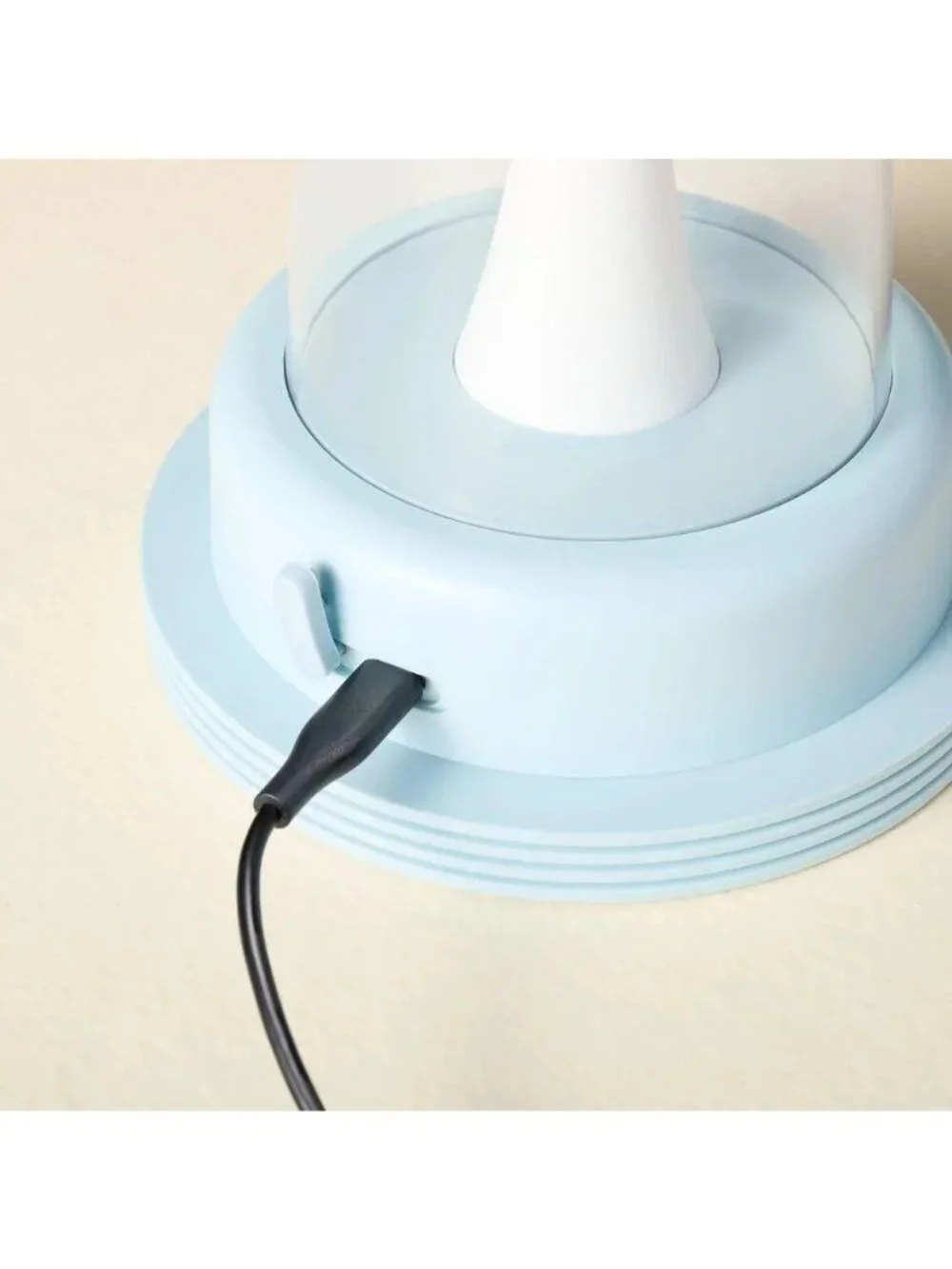 Hearth & Hand Portable LED Rechargeable Table or Hanging Baby Blue Lantern